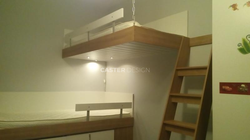 Bunk bed, suspended, L